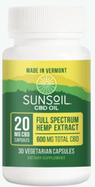 CBD OIL CAPSULES, 20 MG CBD PER CAPSULE, 30 COUNT, VEGETARIAN